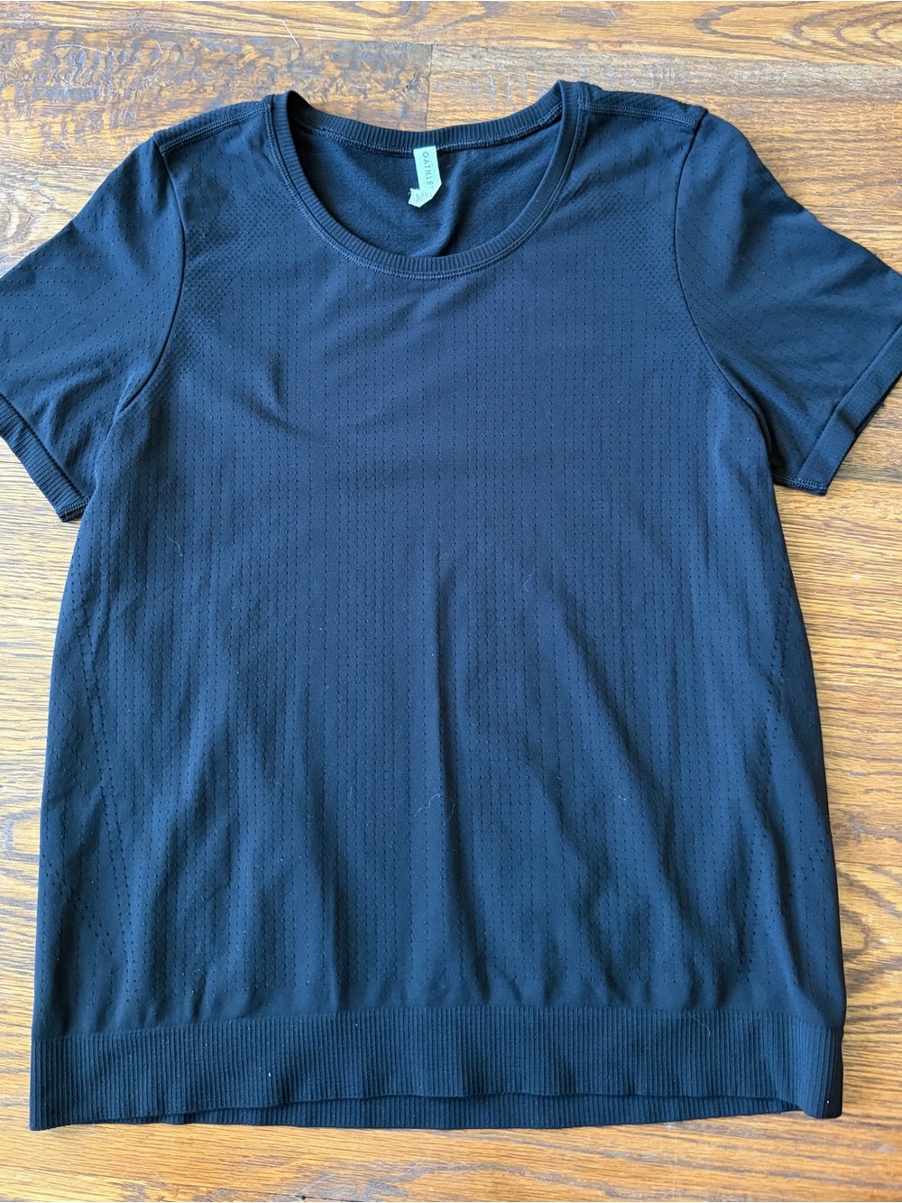 Athleta Black Short-Sleeve Knit Tee